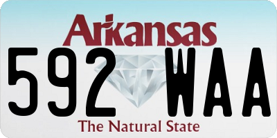 AR license plate 592WAA
