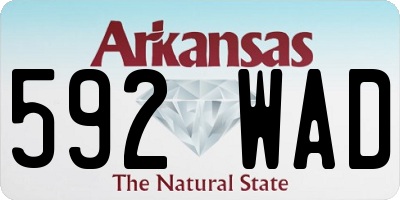 AR license plate 592WAD