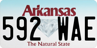 AR license plate 592WAE