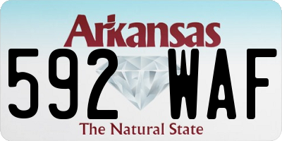 AR license plate 592WAF
