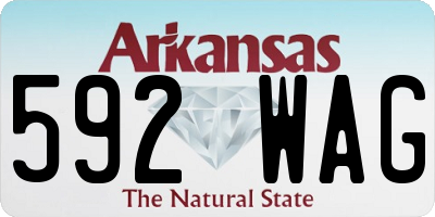 AR license plate 592WAG