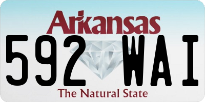 AR license plate 592WAI