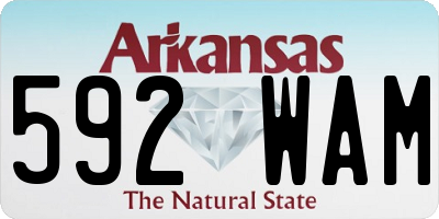 AR license plate 592WAM