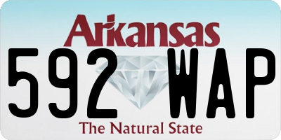 AR license plate 592WAP