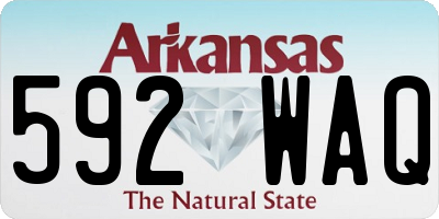 AR license plate 592WAQ
