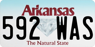 AR license plate 592WAS