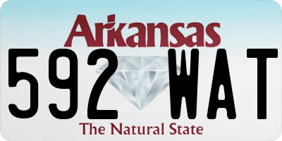 AR license plate 592WAT