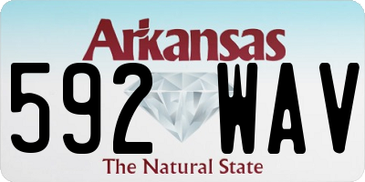 AR license plate 592WAV