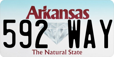 AR license plate 592WAY