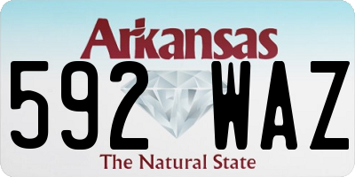 AR license plate 592WAZ