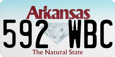 AR license plate 592WBC