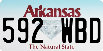 AR license plate 592WBD