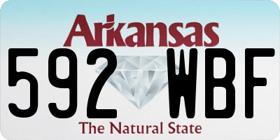 AR license plate 592WBF