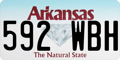 AR license plate 592WBH