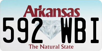 AR license plate 592WBI