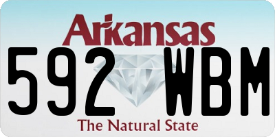 AR license plate 592WBM