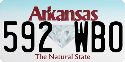 AR license plate 592WBO