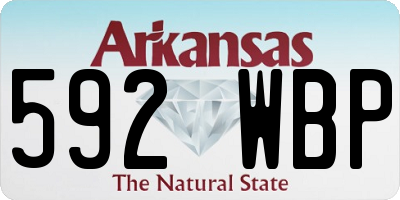 AR license plate 592WBP