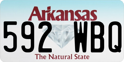 AR license plate 592WBQ