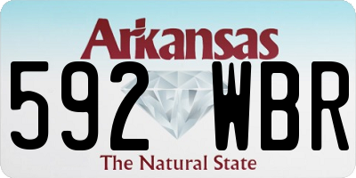 AR license plate 592WBR