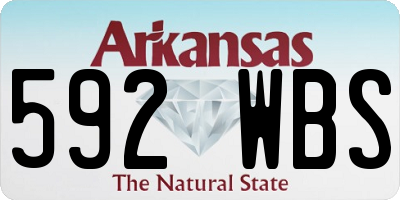 AR license plate 592WBS
