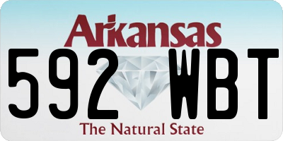 AR license plate 592WBT