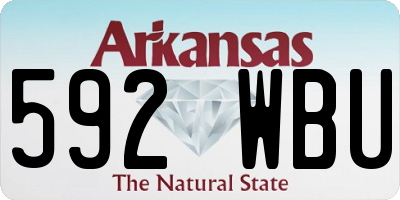 AR license plate 592WBU