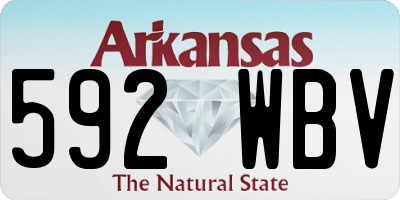 AR license plate 592WBV