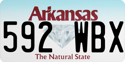 AR license plate 592WBX
