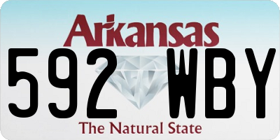 AR license plate 592WBY