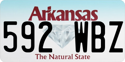 AR license plate 592WBZ