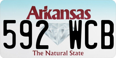 AR license plate 592WCB