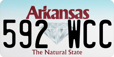 AR license plate 592WCC