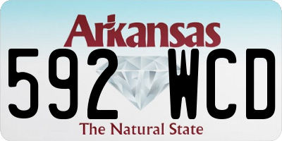 AR license plate 592WCD