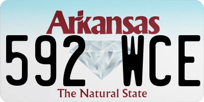 AR license plate 592WCE
