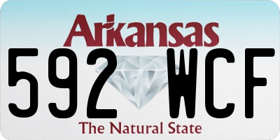 AR license plate 592WCF