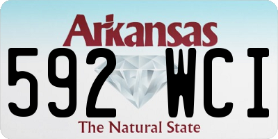 AR license plate 592WCI