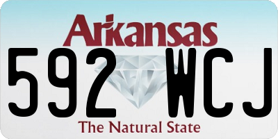 AR license plate 592WCJ