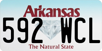 AR license plate 592WCL