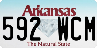 AR license plate 592WCM