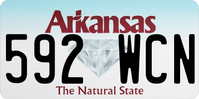 AR license plate 592WCN