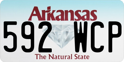 AR license plate 592WCP