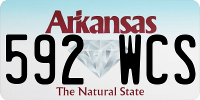 AR license plate 592WCS