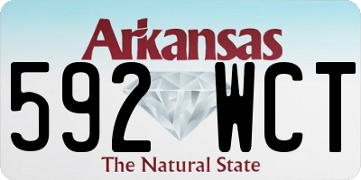 AR license plate 592WCT
