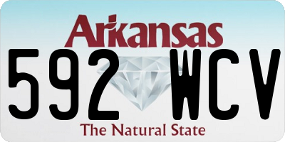 AR license plate 592WCV