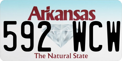 AR license plate 592WCW