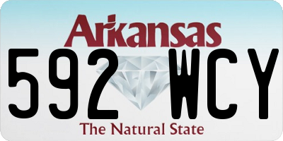 AR license plate 592WCY