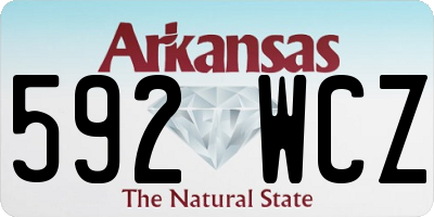 AR license plate 592WCZ