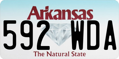 AR license plate 592WDA