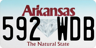 AR license plate 592WDB